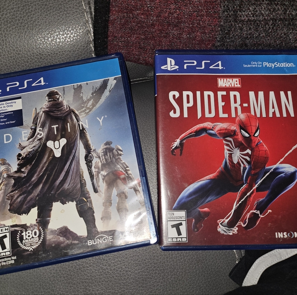 PlayStation 4 Destiny and Marvel's Spider-Man Video Games